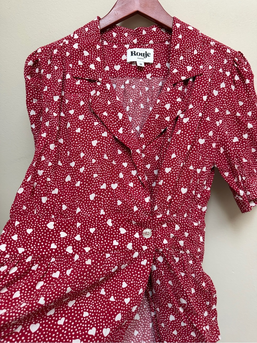 Rouje Dalia Heart Print Blouse Shirt - Picture 6 of 6